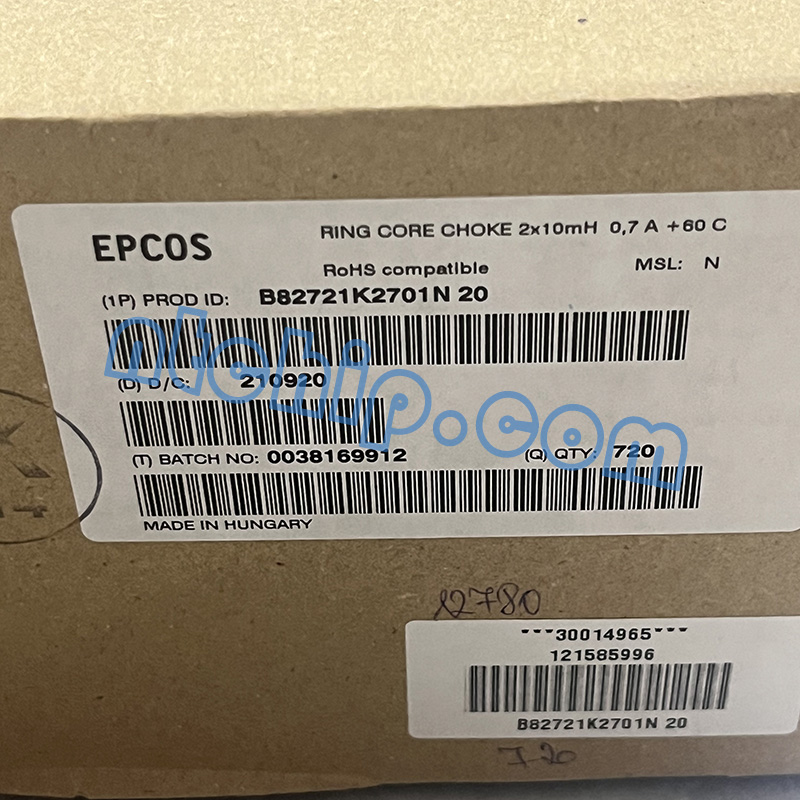 EPCOS B82721K2701N20 original package label