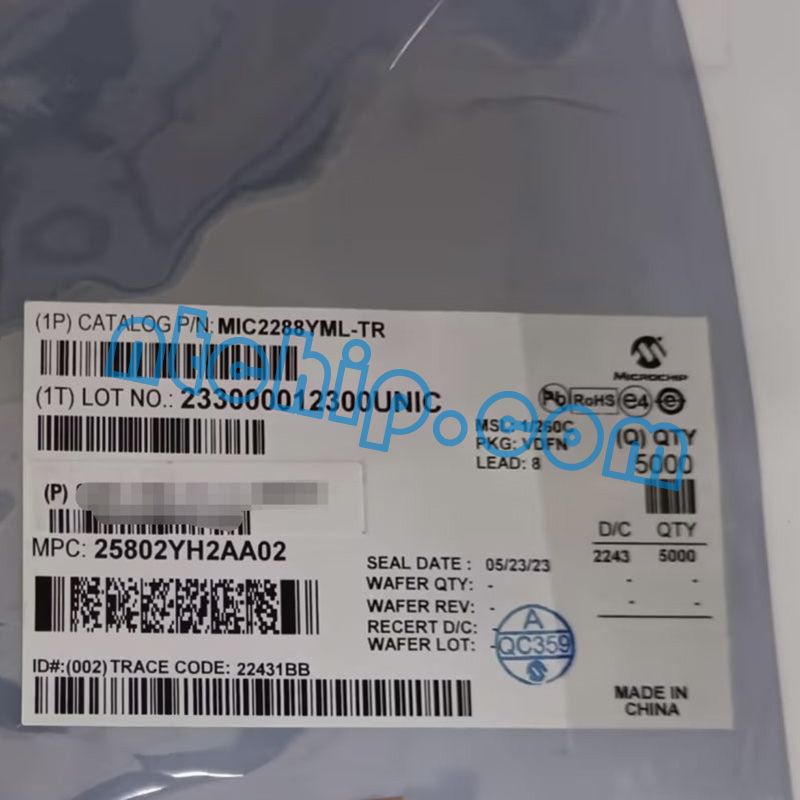 Microchip Technology MIC2288YML-TR original reel label