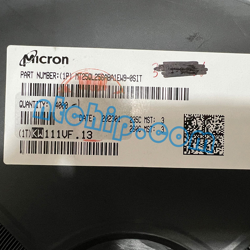 Micron Technology MT25QL256ABA1EW9-0SIT TR original reel label