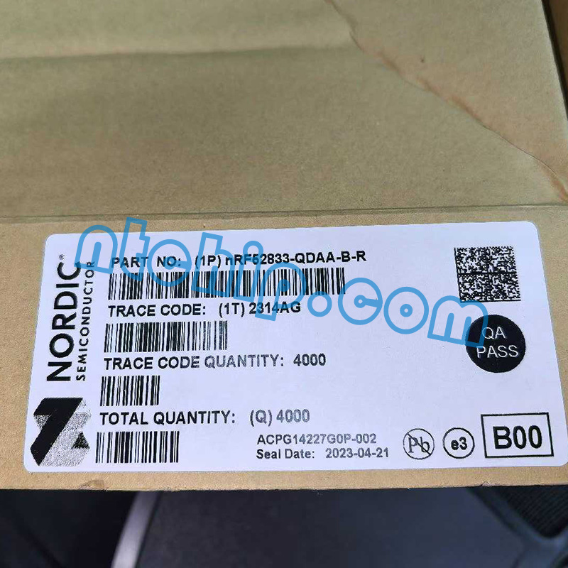 Nordic Semiconductor NRF52833-QDAA-B-R  original package label