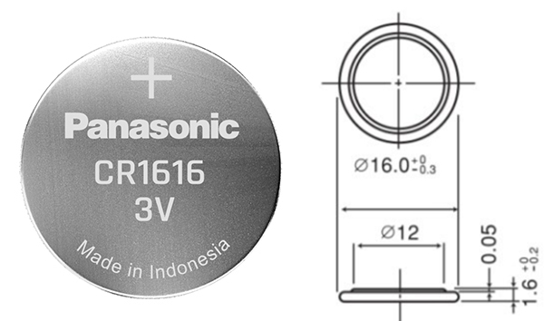 CR1616 Battery Equivalent and Dimension