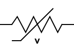Varistor or Voltage dependent resistor resistor IEEE symbol