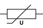 Varistor or Voltage dependent resistor resistor IEC international symbol