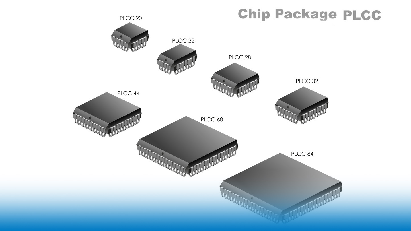 PLCC packages with different pin counts