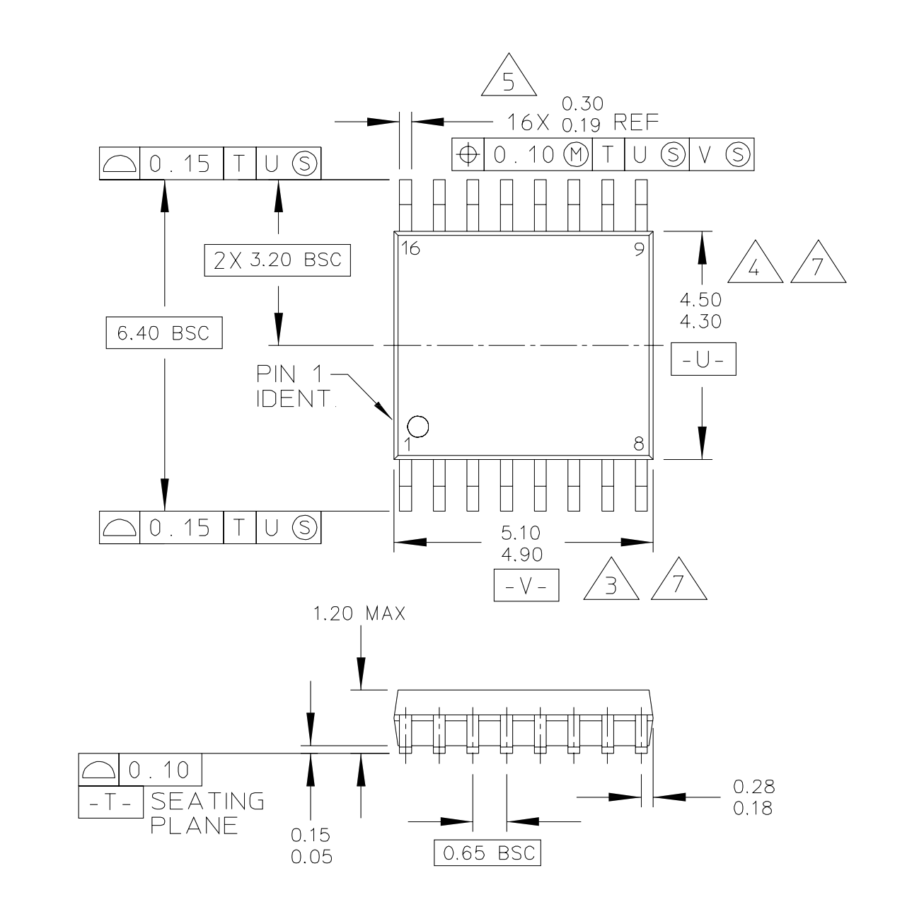 MC68HC908QY4CDT Dimension