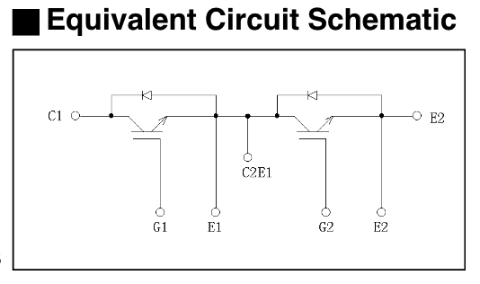 IGBT 2MBI150U2A-060 Equivalent Circuit