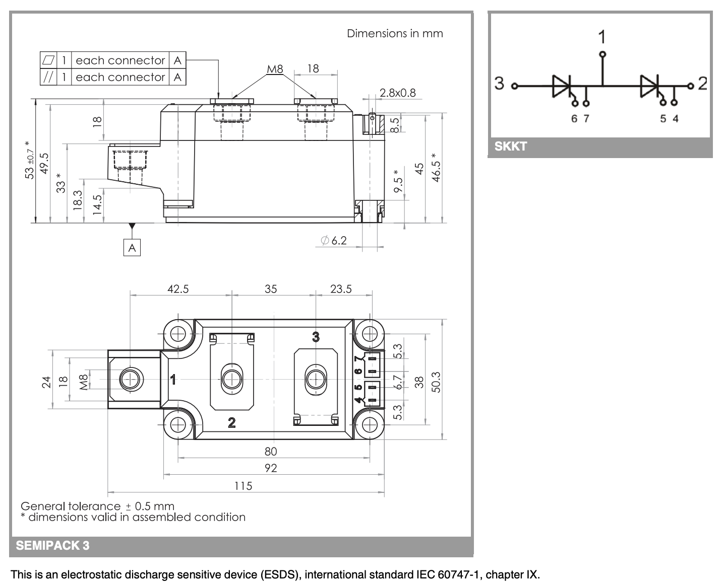 SKKT 323/16E DImension
