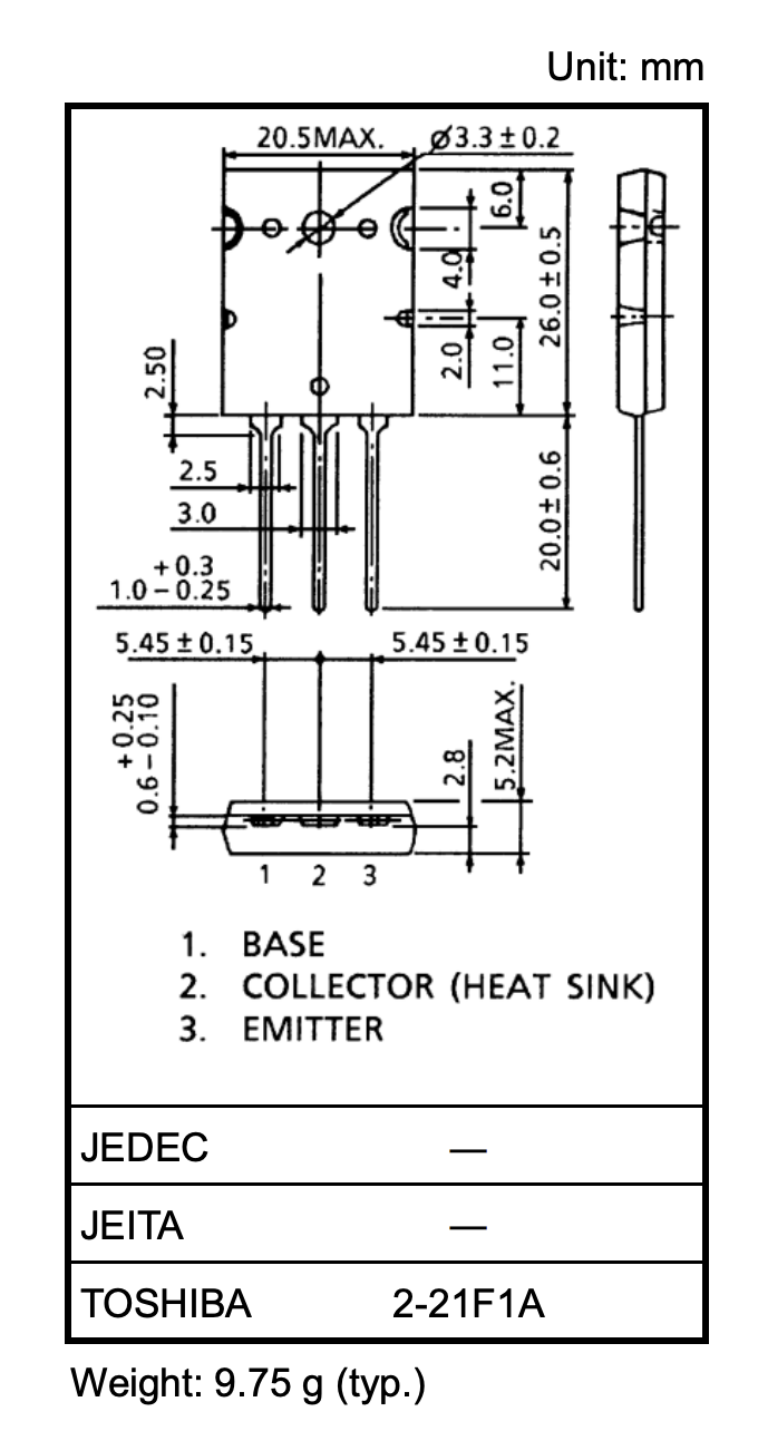 2SC5200 Pinout