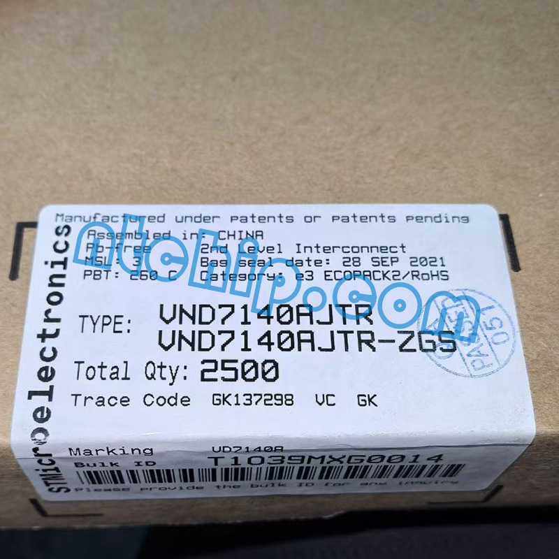 STMicroelectronics VND7140AJTR package label