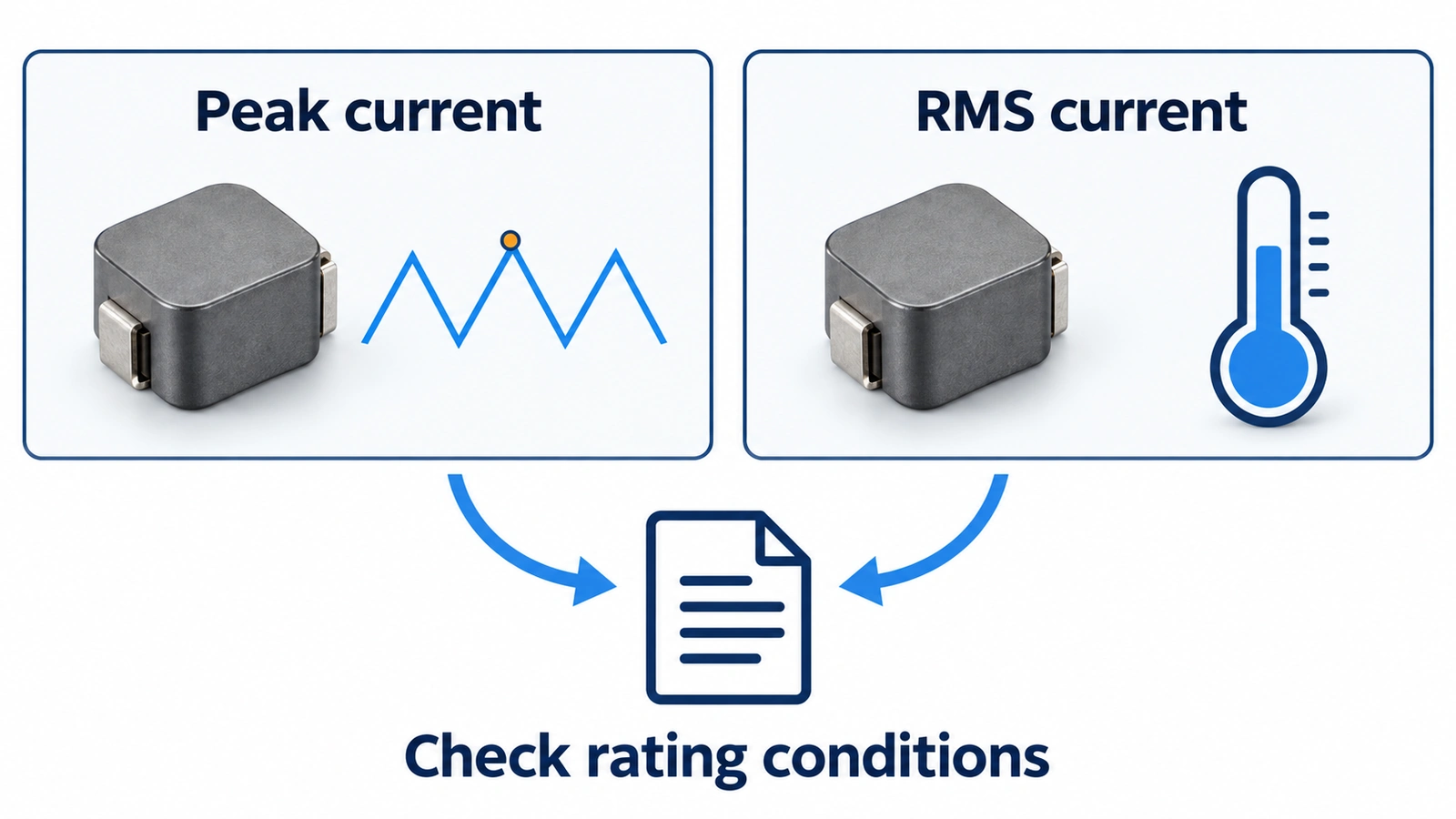 Separate peak and RMS current checks