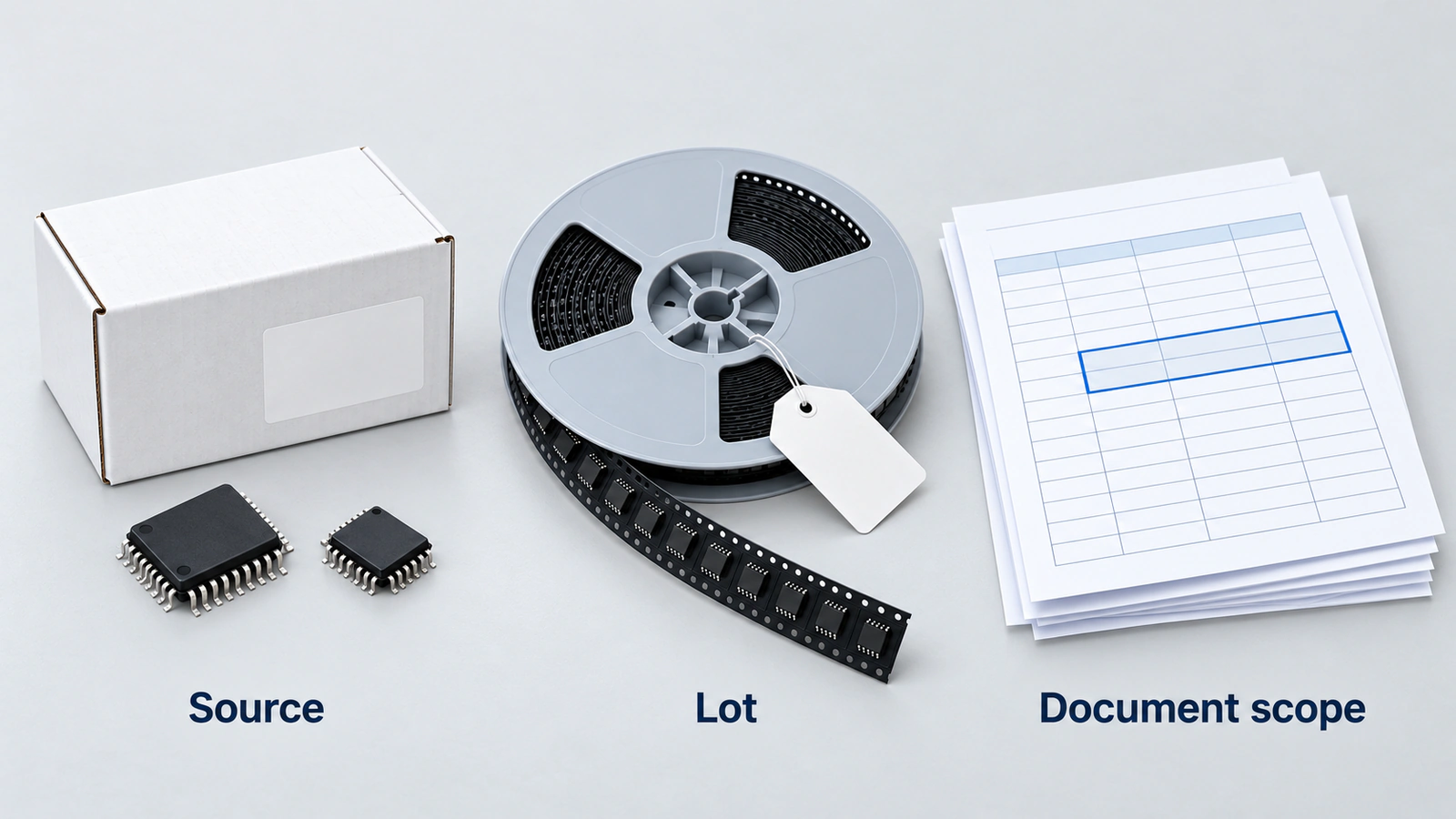 Component source, lot and document scope Component source, lot and document scope