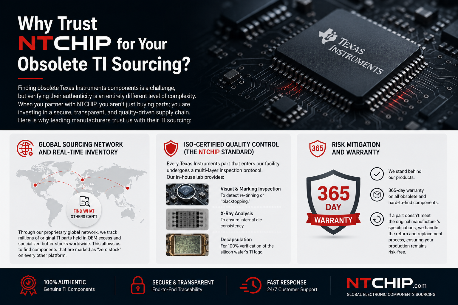 Trust NTCHIP for Your Obsolete TI