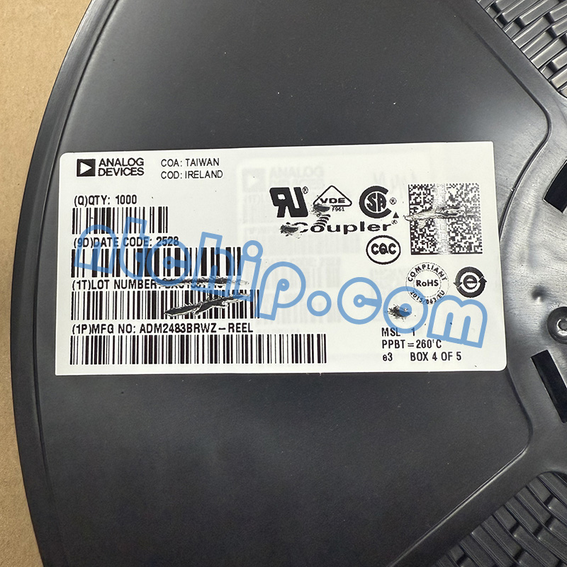 Analog Devices Inc. ADM2483BRWZ-REEL original reel label