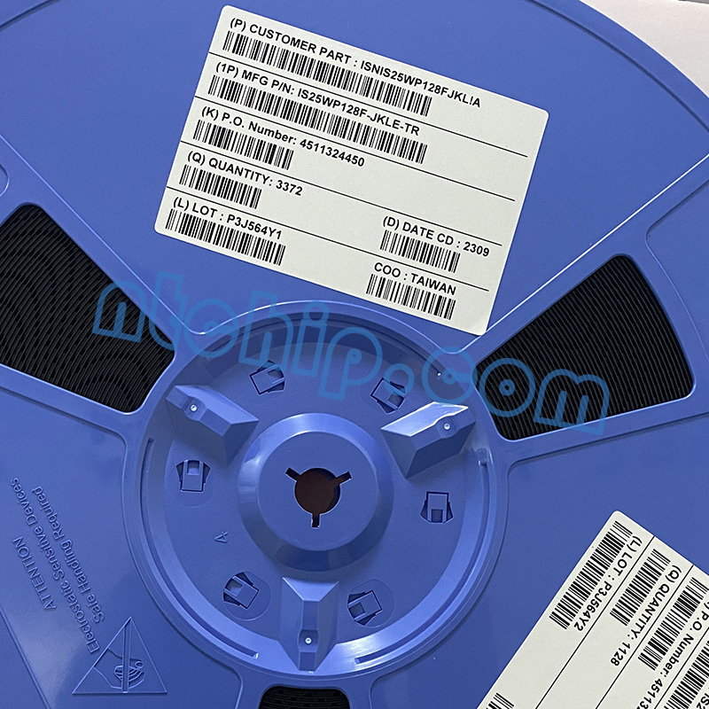 ISSI (Integrated Silicon Solution, Inc.) IS25WP128F-JKLE-TR original reel label