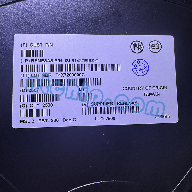 Intersil ISL81487EIBZ-T original reel label