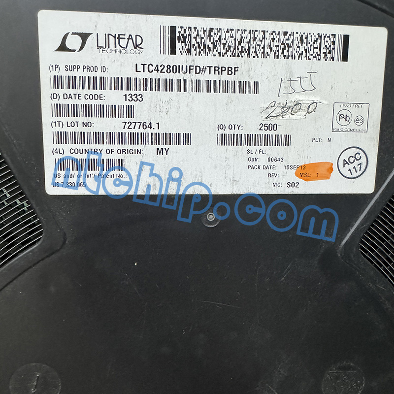 Linear Technology LTC4280IUFD#TRPBF original reel label