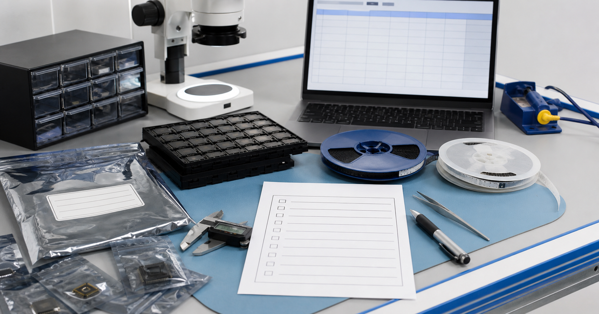 Electronic components incoming inspection checklist workspace Electronic components incoming inspection checklist workspace
