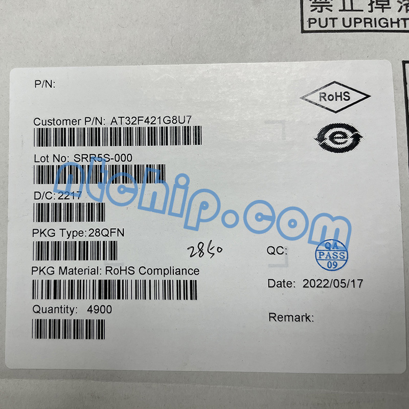 ARTERY AT32F421G8U7 package label