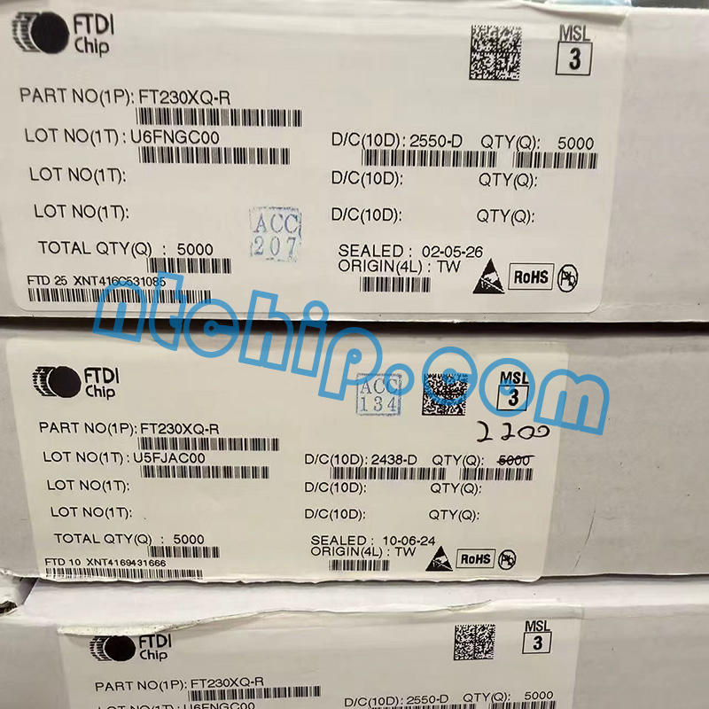 FTDI FT230XQ-R package label