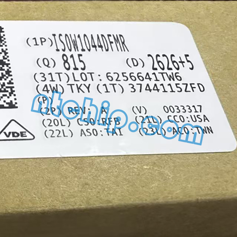 Texas Instruments ISOW1044DFMR package label