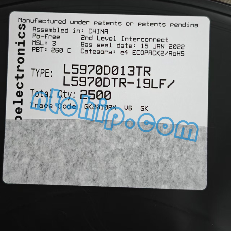 STMicroelectronics L5970D013TR original reel label