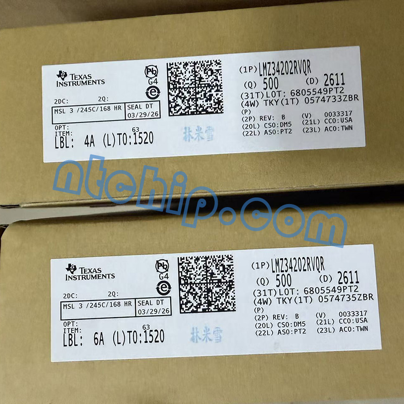 Texas Instruments LMZ34202RVQR package label