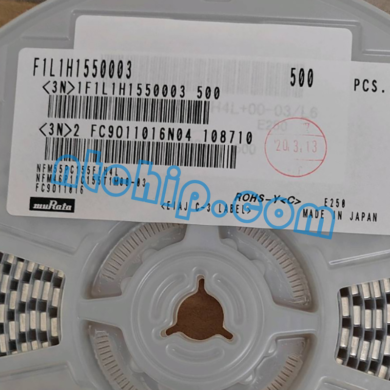 Murata Power Solutions NFM55PC155F1H4L reel label