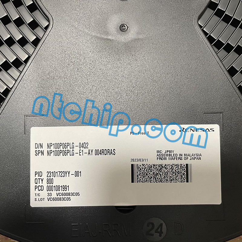 Renesas Electronics Corporation NP100P06PLG-E1-AY reel label
