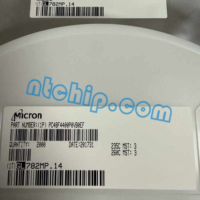 Micron Technology PC48F4400P0VB0EF TR reel label