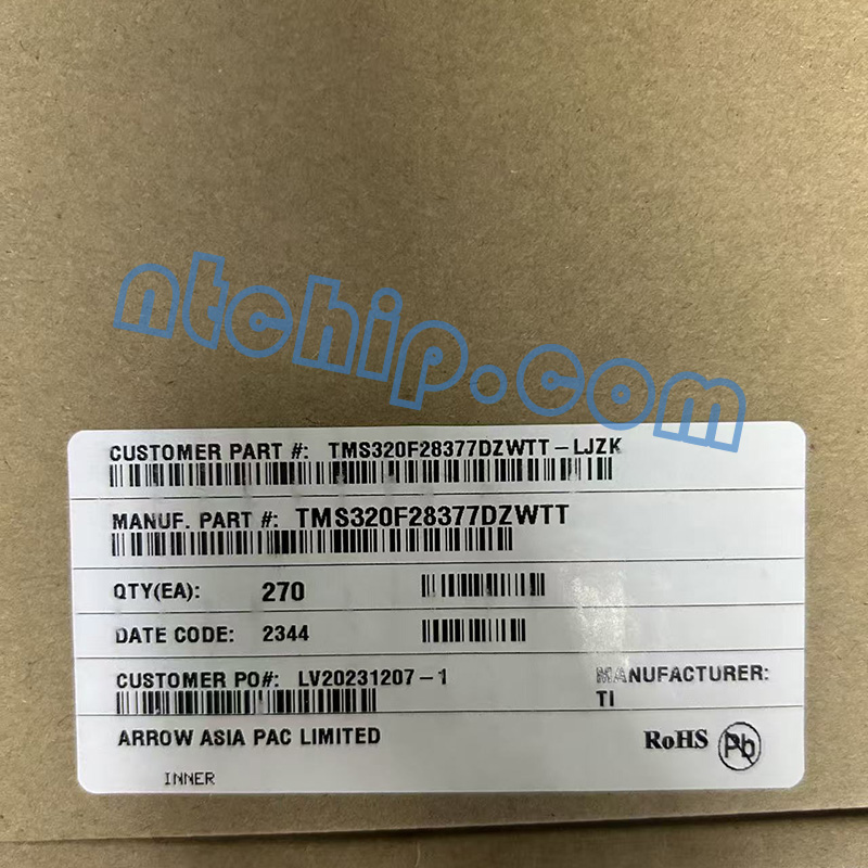 Texas Instruments TMS320F28377DZWTT original package label