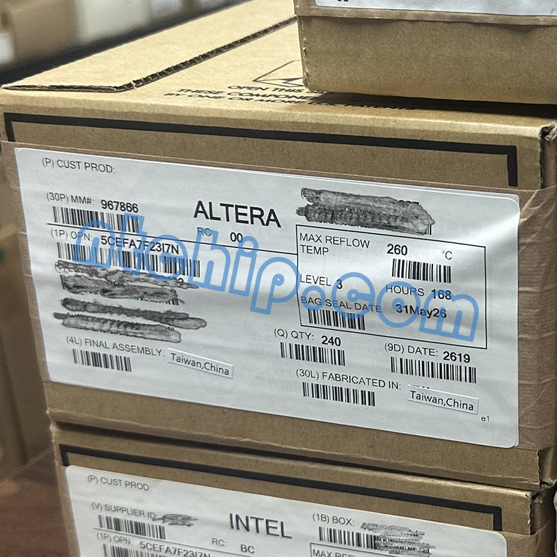 Altera 5CEFA7F23I7N package label