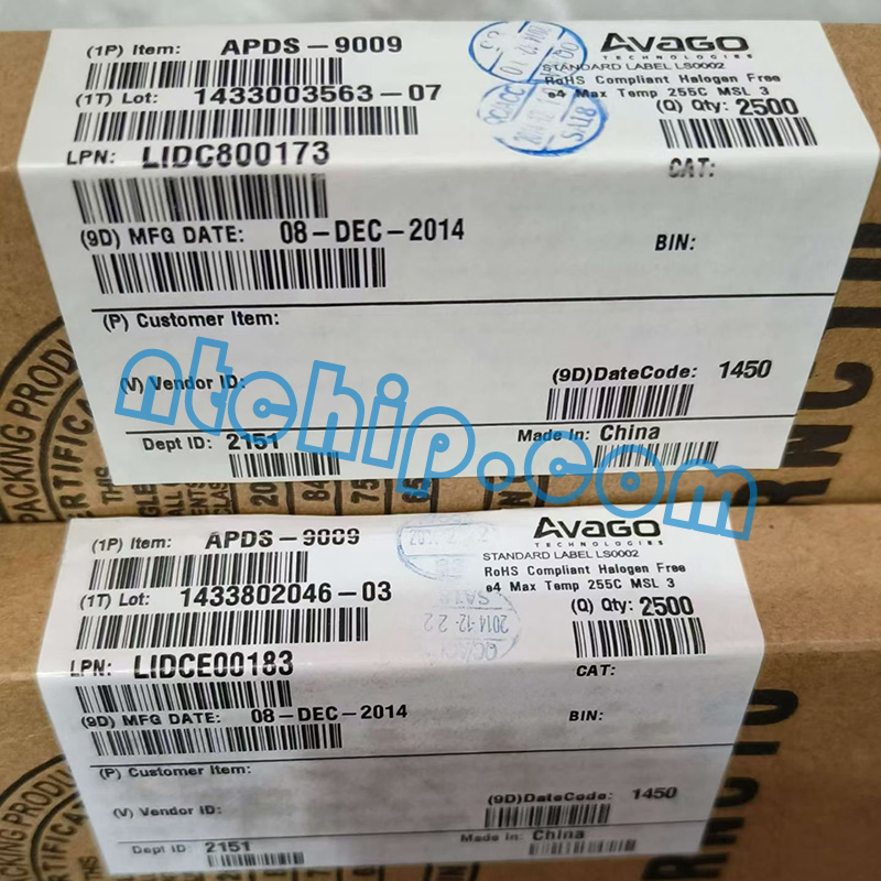 Broadcom Limited APDS-9009 package label