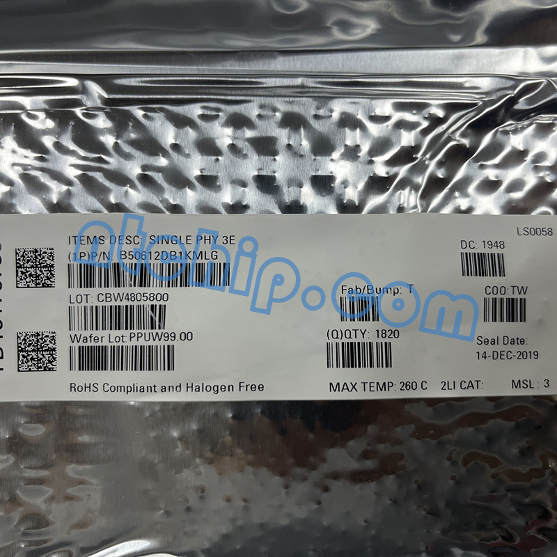 Broadcom Limited  B50612DB1KMLG package label