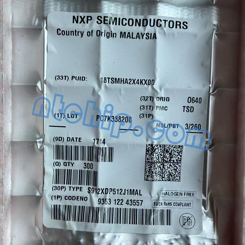 NXP Semiconductors S912XDP512J1MAL package label