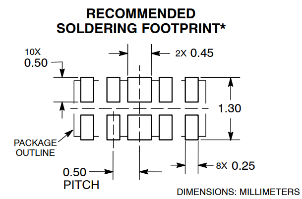 ESD8004MUTAG dimension
