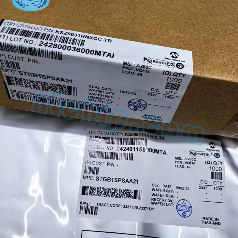Original KSZ9031RNXCC-TR Package and Label